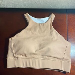 Ethos Co All Day High Neck Sports Bra- Latte Color